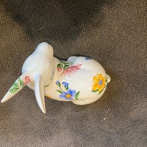 Tiffany painted floral bunny